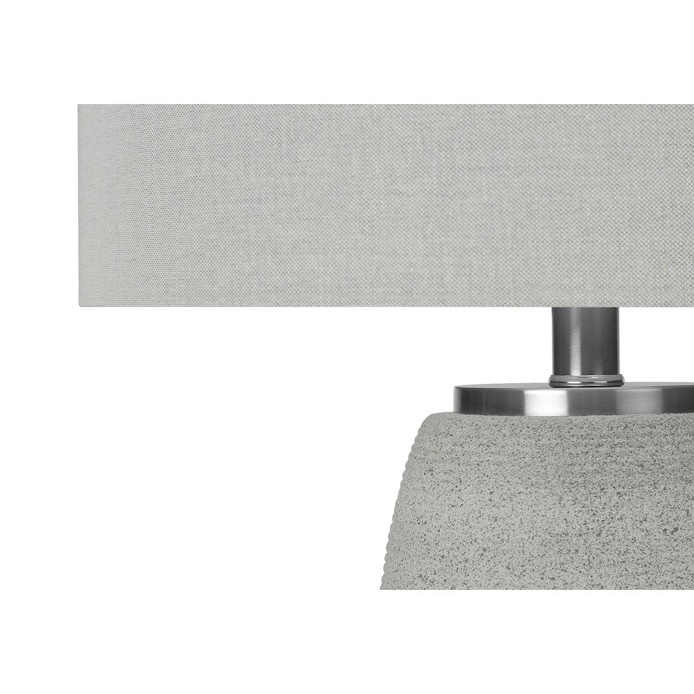 Seana - Lighting 25"H Table Lamp Grey Ceramic Grey Shade Modern