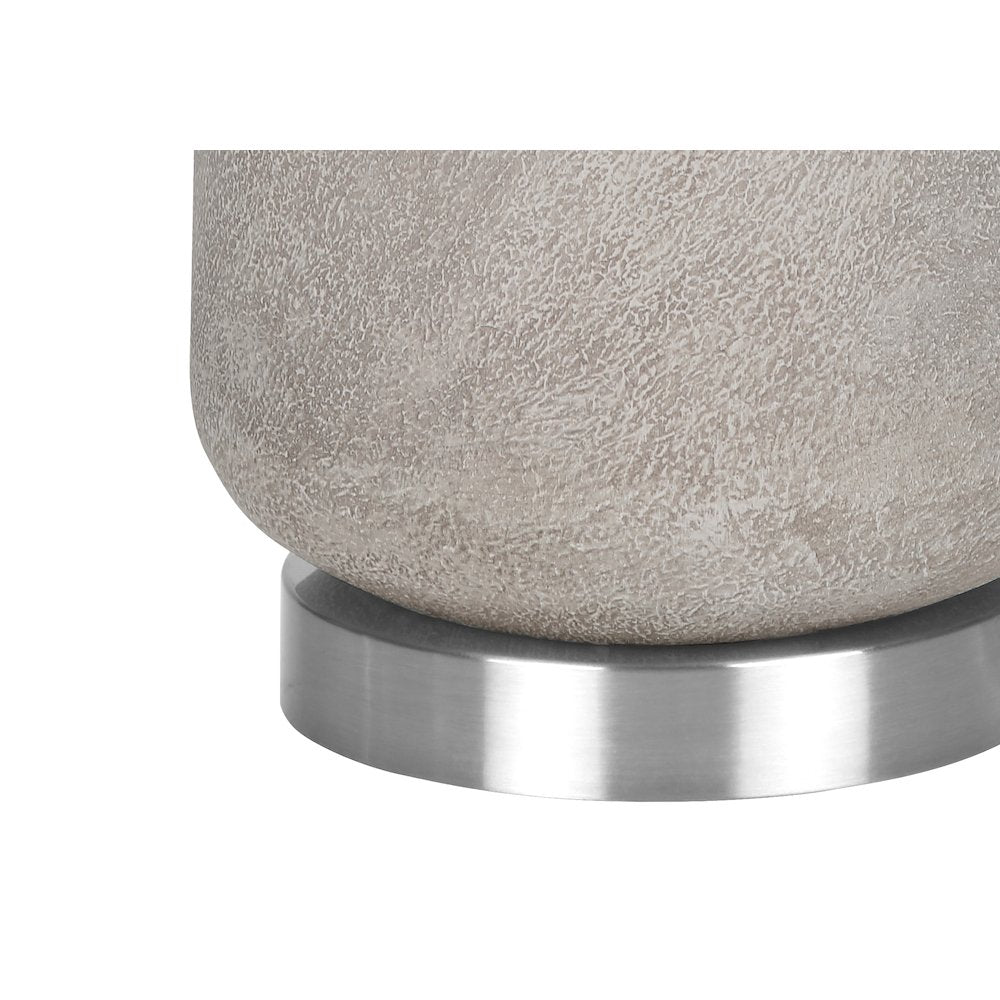 Kiara - Lighting 29"H Table Lamp Grey Resin Ivory / Cream Shade