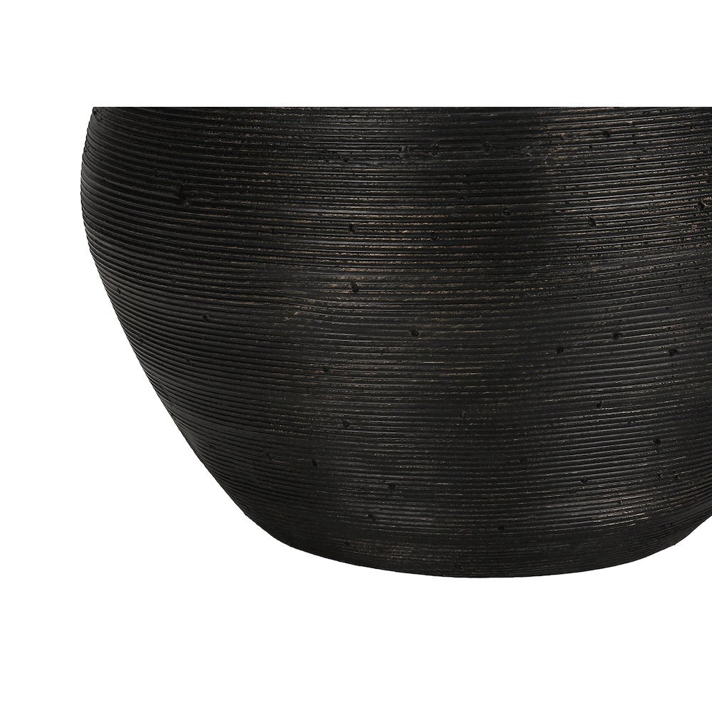 Rosina - Lighting 25"H Table Lamp Black Concrete Ivory / Cream Shade