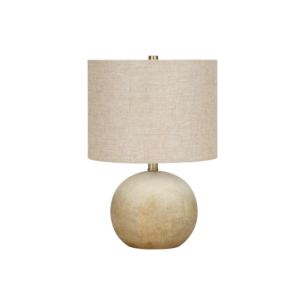 Carabella - Lighting 20"H Table Lamp Beige Concrete Beige Shade Contemporary
