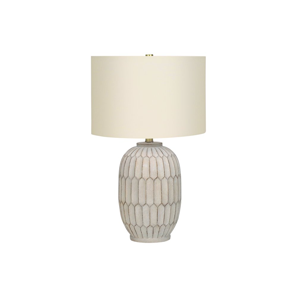 Junius - Lighting 24"H Table Lamp Cream Resin Ivory / Cream Shade