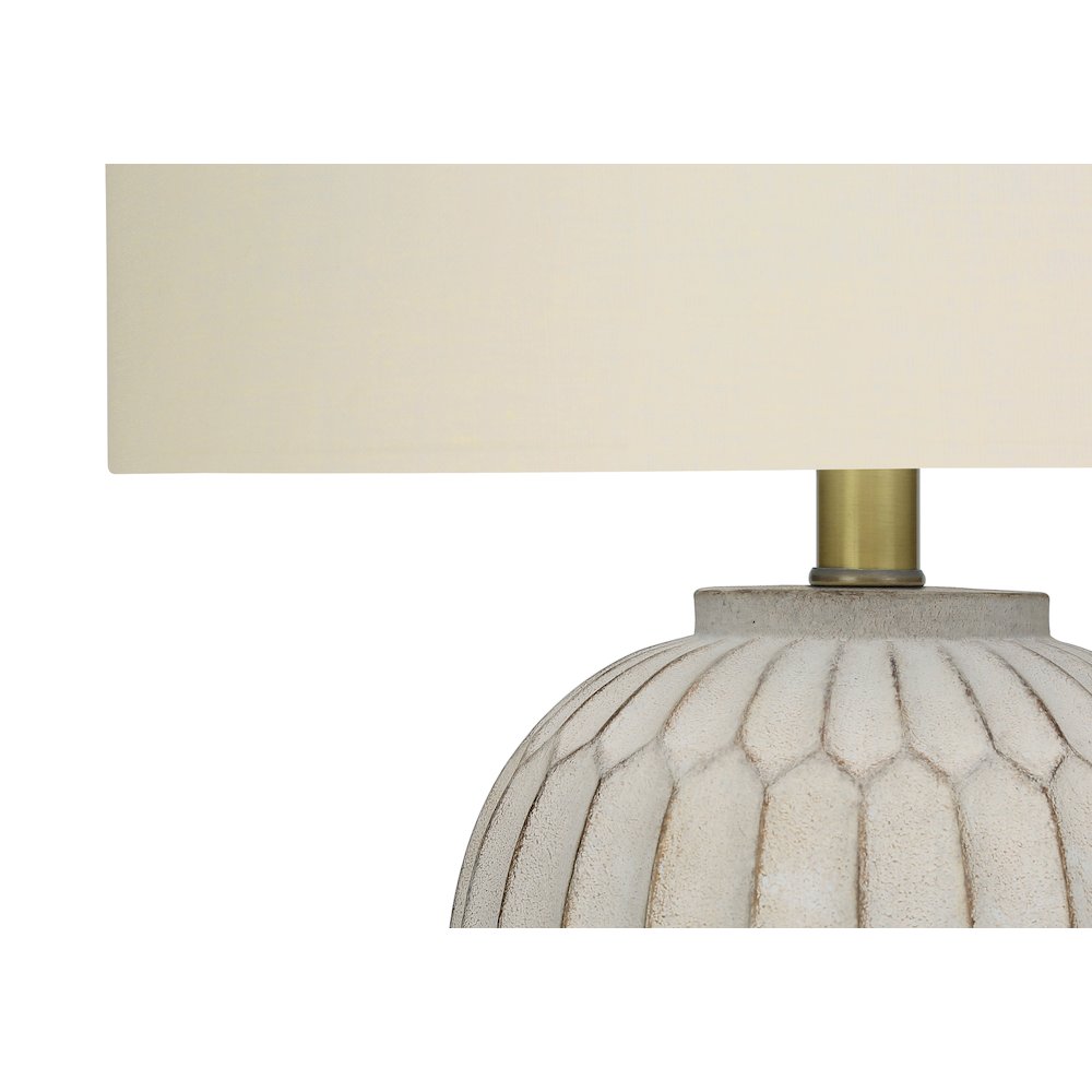 Junius - Lighting 24"H Table Lamp Cream Resin Ivory / Cream Shade