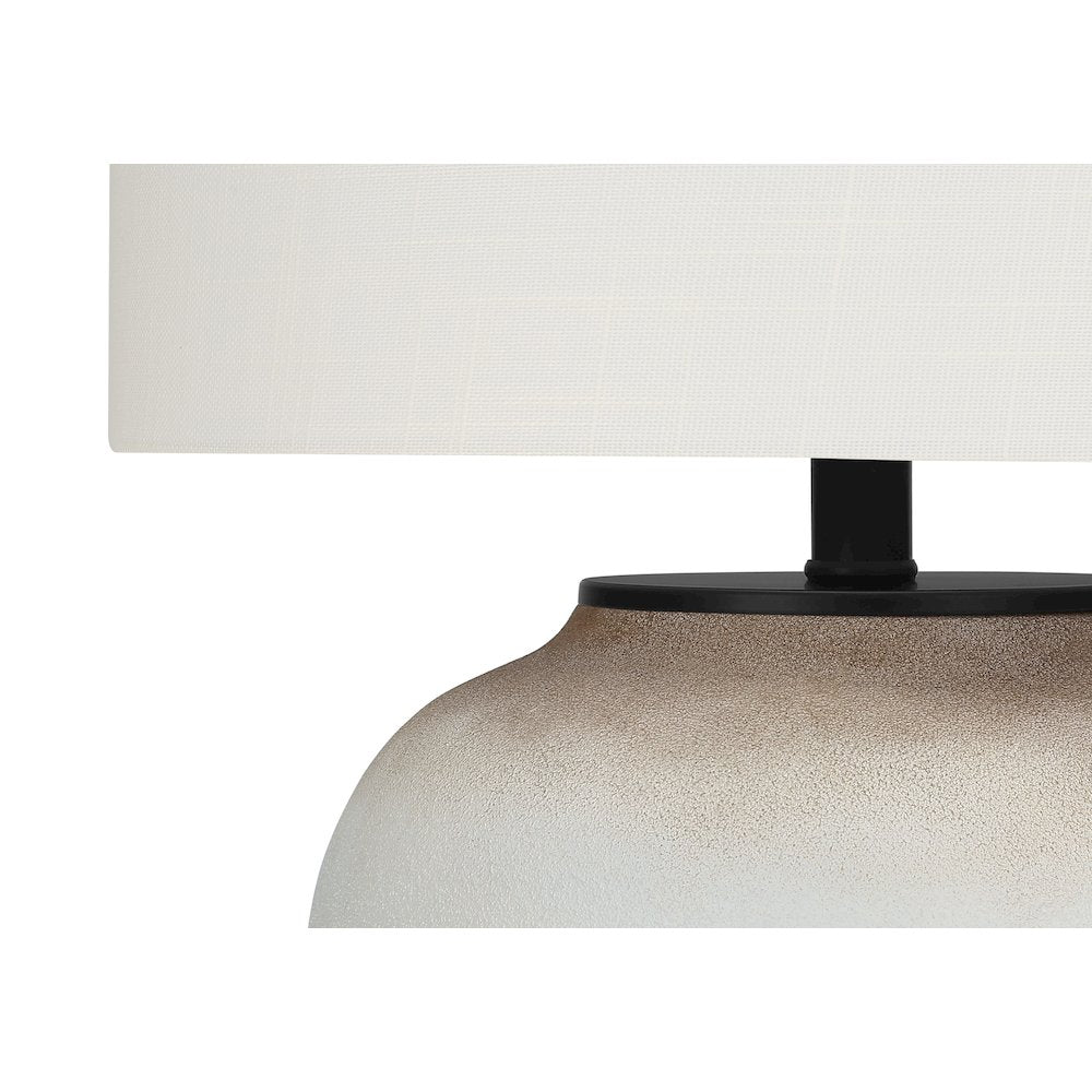Hachiro - Lighting 21"H Table Lamp Cream Ceramic Ivory / Cream Shade
