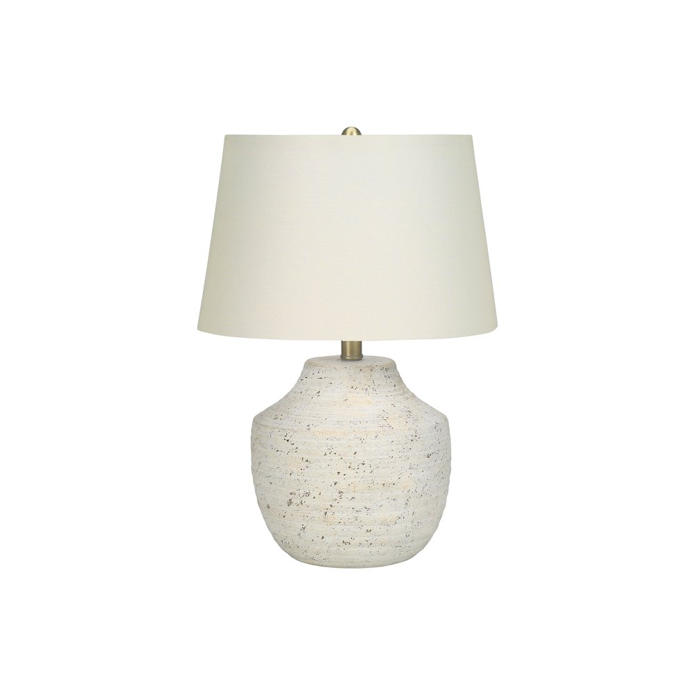 Rowen - Lighting 20"H Table Lamp Cream Concrete Ivory / Cream Shade