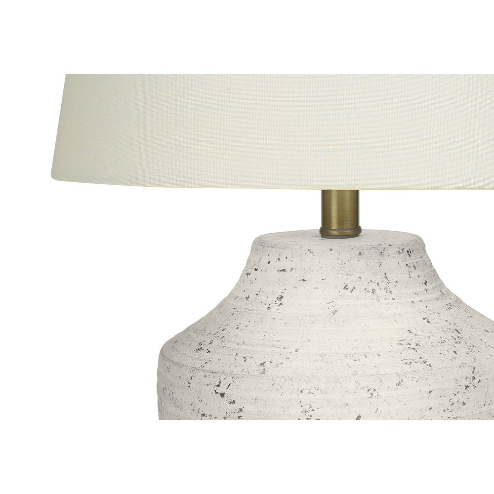 Rowen - Lighting 20"H Table Lamp Cream Concrete Ivory / Cream Shade