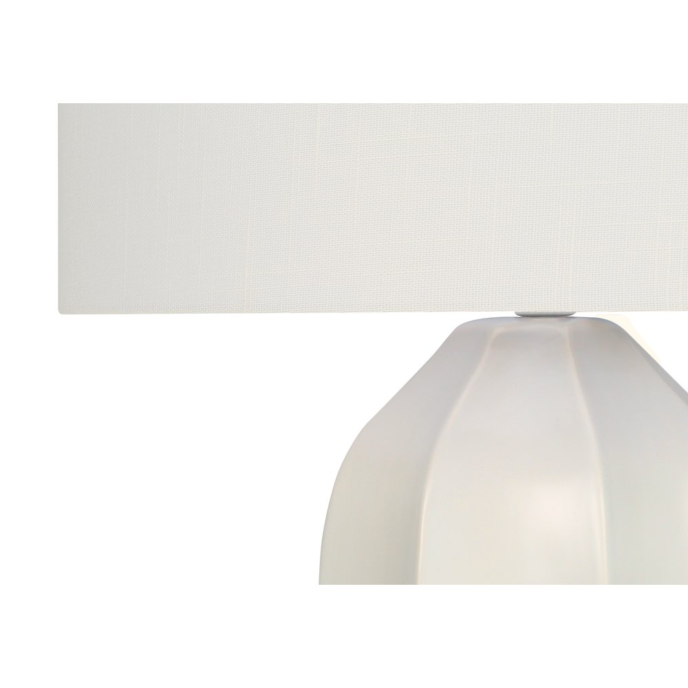 Niesha - Lighting 27"H Table Lamp Cream Ceramic Ivory / Cream Shade