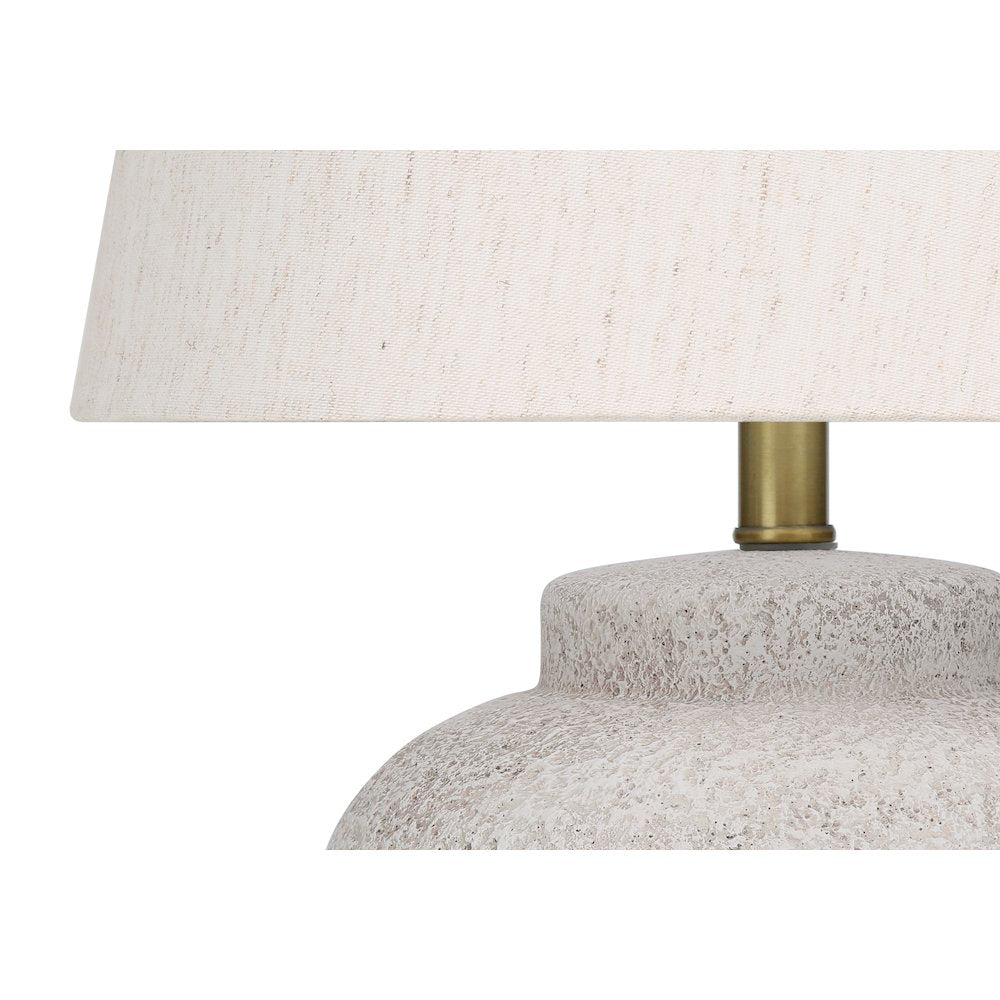 Bolivia - Lighting 22"H Table Lamp Cream Concrete Ivory / Cream Shade