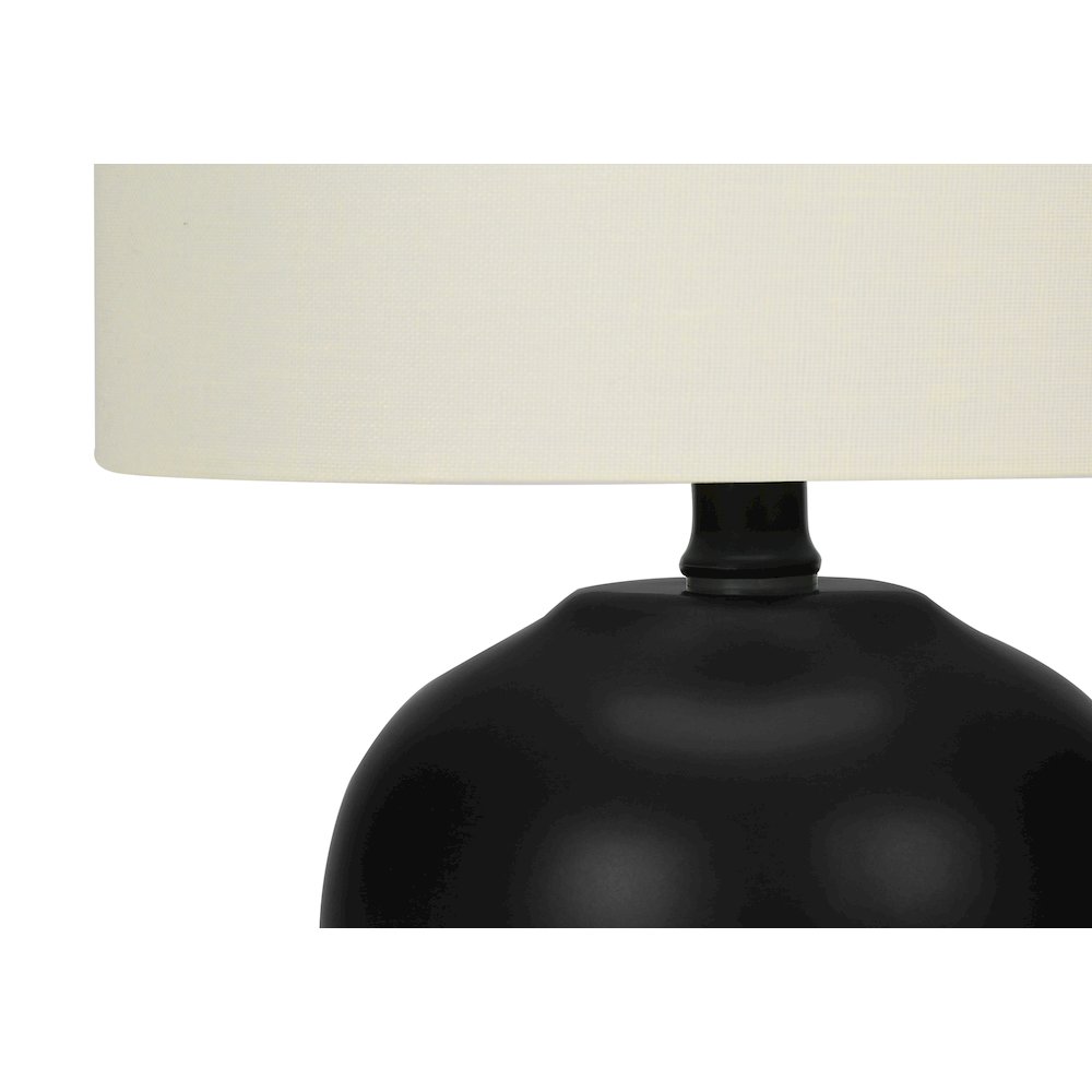 Chesterfield - Lighting 17"H Table Lamp Black Ceramic Ivory / Cream Shade