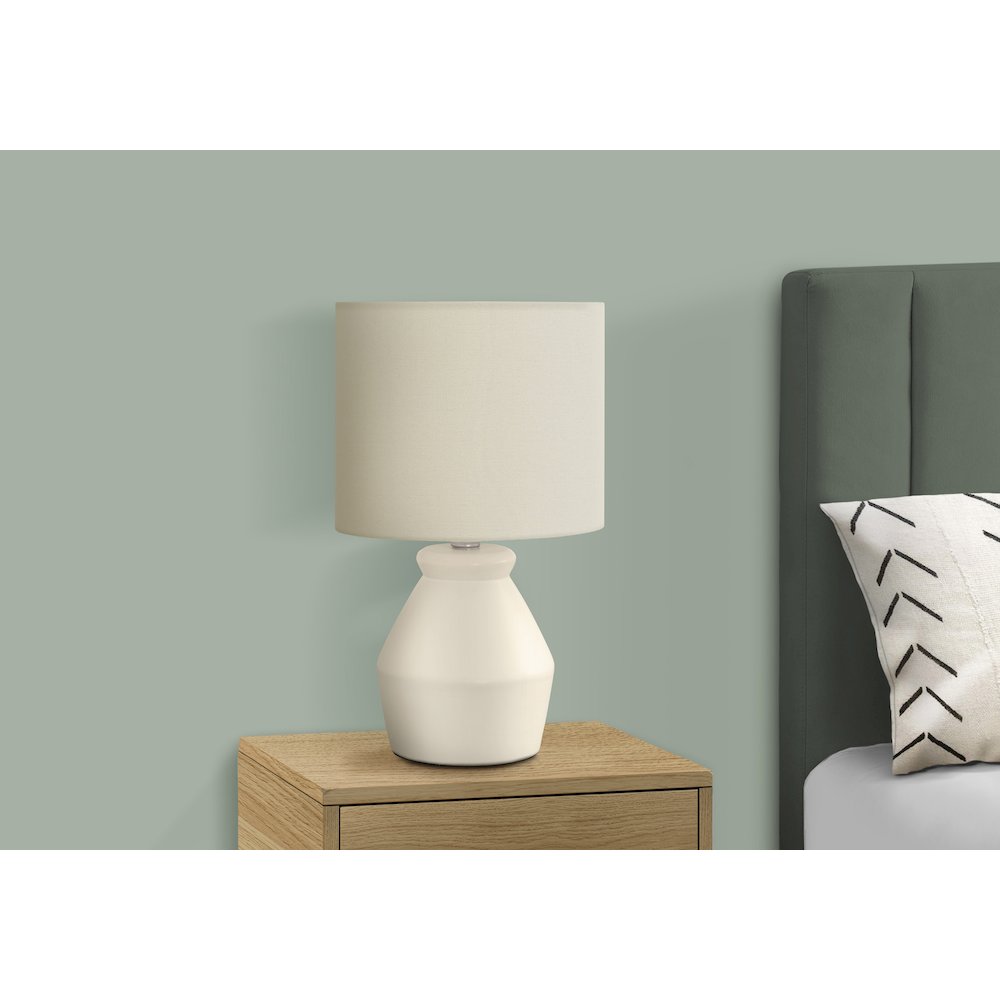 Deance - Lighting 17"H Table Lamp Cream Ceramic Ivory / Cream Shade