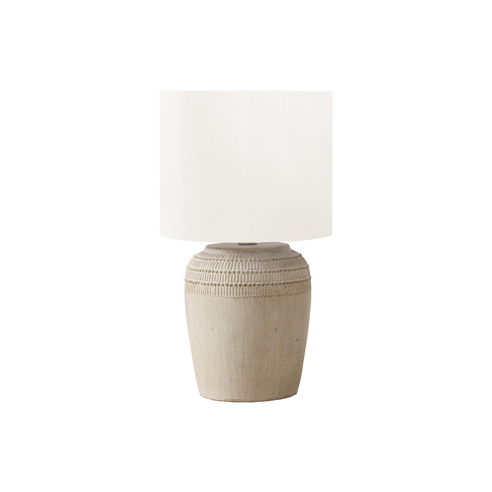 Darcila - Lighting 17"H Table Lamp Beige Ceramic Ivory / Cream Shade
