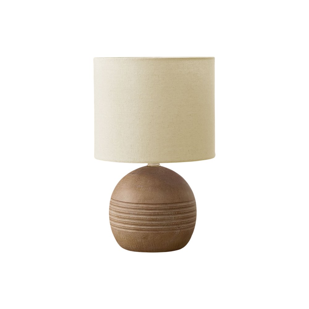 Bayan - Lighting 15"H Table Lamp Brown Resin Beige Shade Contemporary Modern