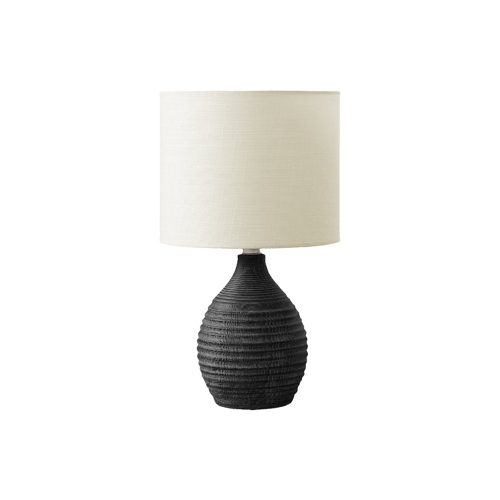 Valora - Lighting 17"H Table Lamp Grey Resin Ivory / Cream Shade