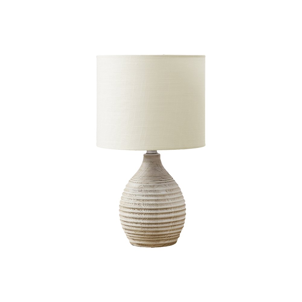 Nebu - Lighting 17"H Table Lamp Ivory Resin Ivory / Cream Shade