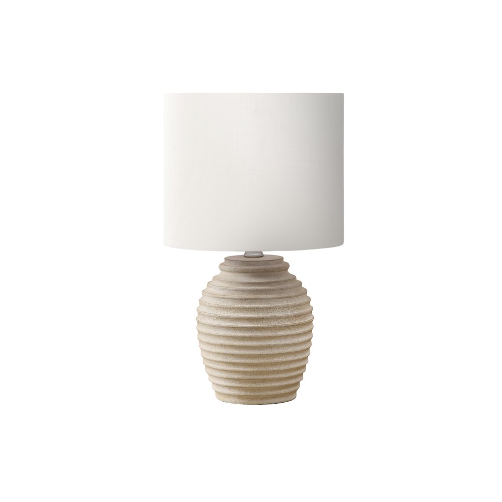 Baylor - Lighting 17"H Table Lamp Beige Resin Ivory / Cream Shade