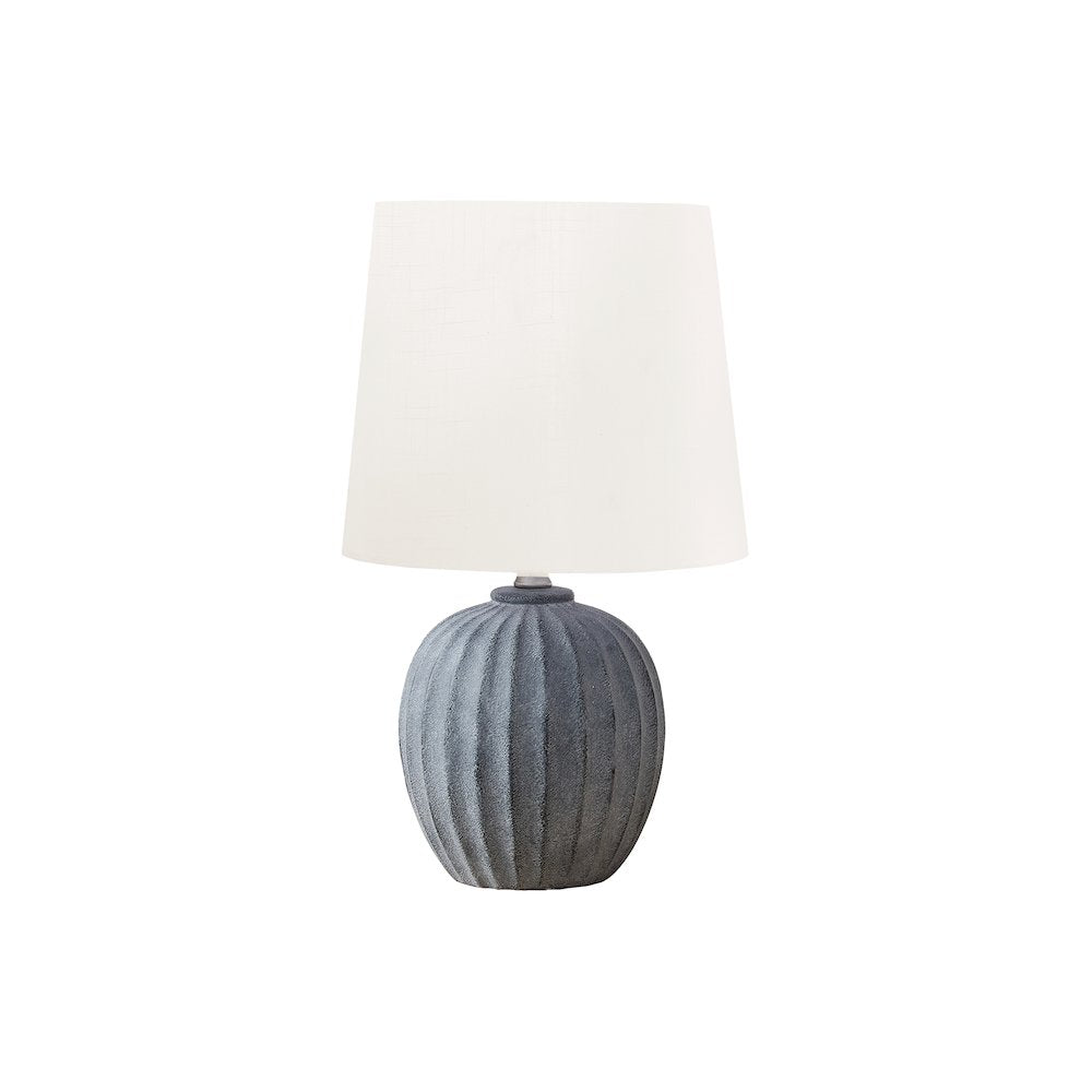 Semira - Lighting 19"H Table Lamp Grey Resin Ivory / Cream Shade
