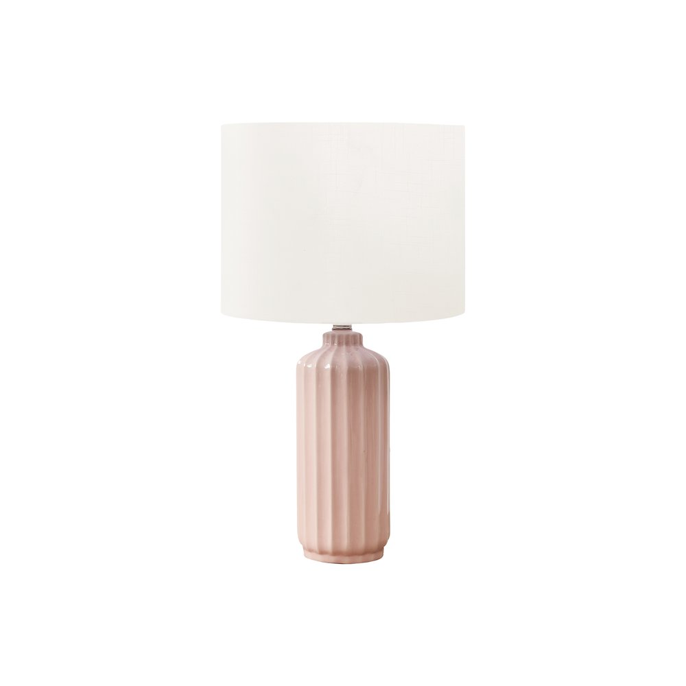 Aliya - Lighting 23"H Table Lamp Pink Ceramic Ivory / Cream Shade