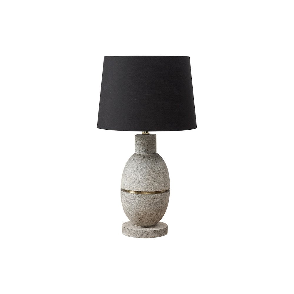 Galvan - Lighting 25"H Table Lamp Grey Resin Black Shade Contemporary Modern