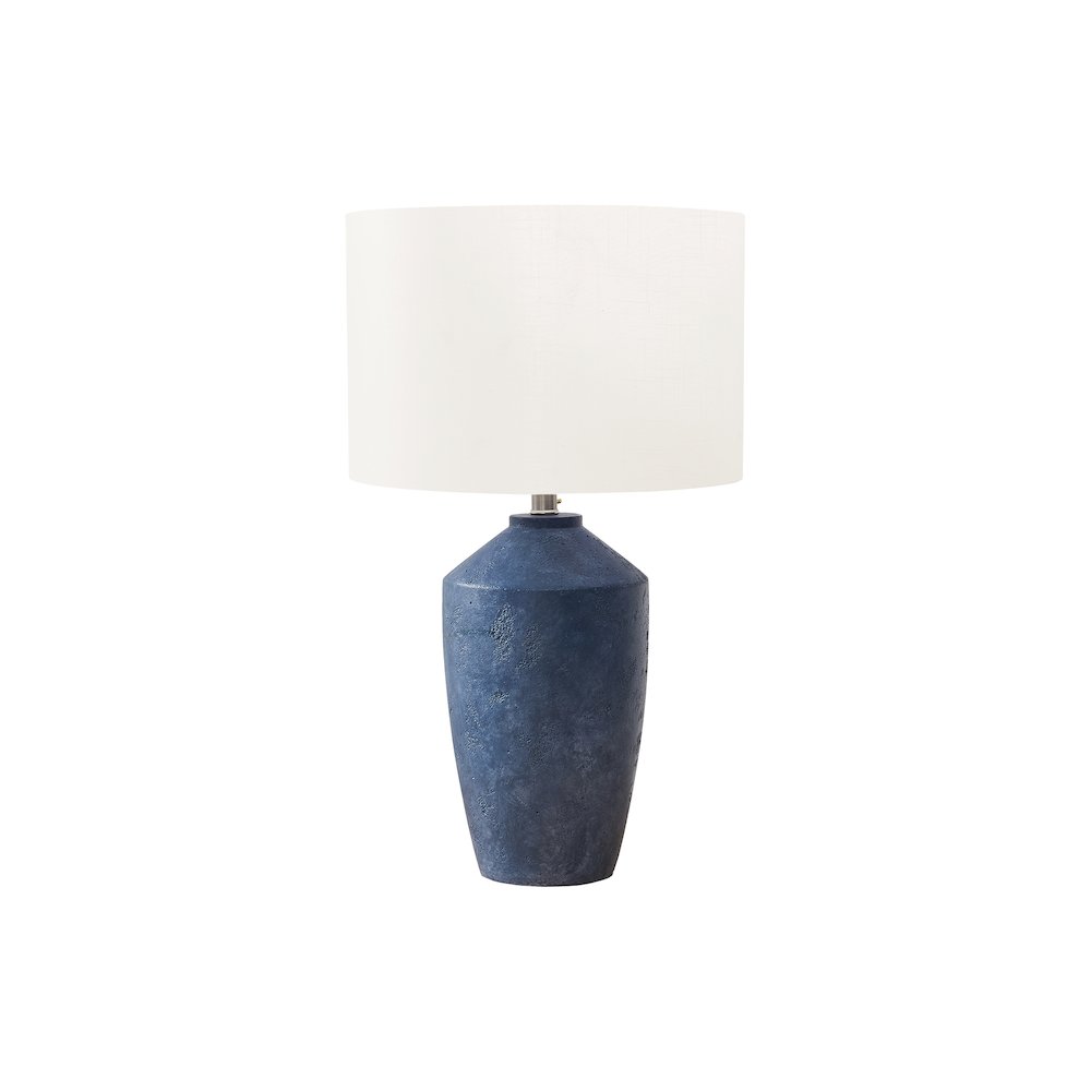 Frydel - Lighting 25"H Table Lamp Blue Concrete Ivory / Cream Shade
