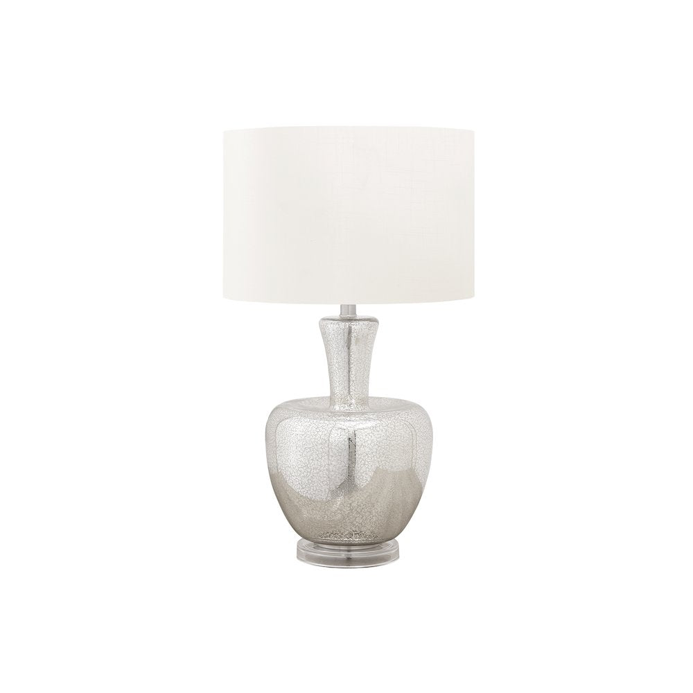 Cipally - Lighting 26"H Table Lamp Silver Glass Ivory / Cream Shade
