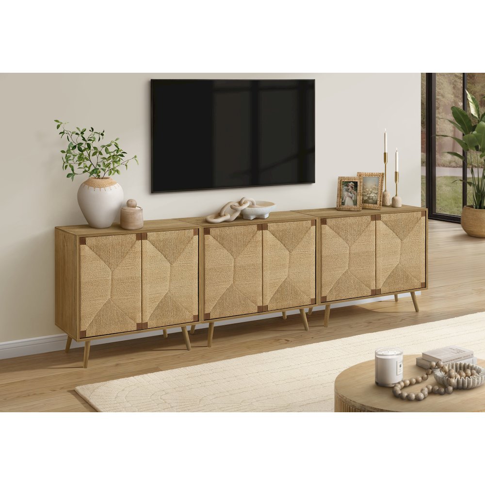 Hirst - Accent Chest 36" Wide 2 Door Cabinet Storage Decorative Light