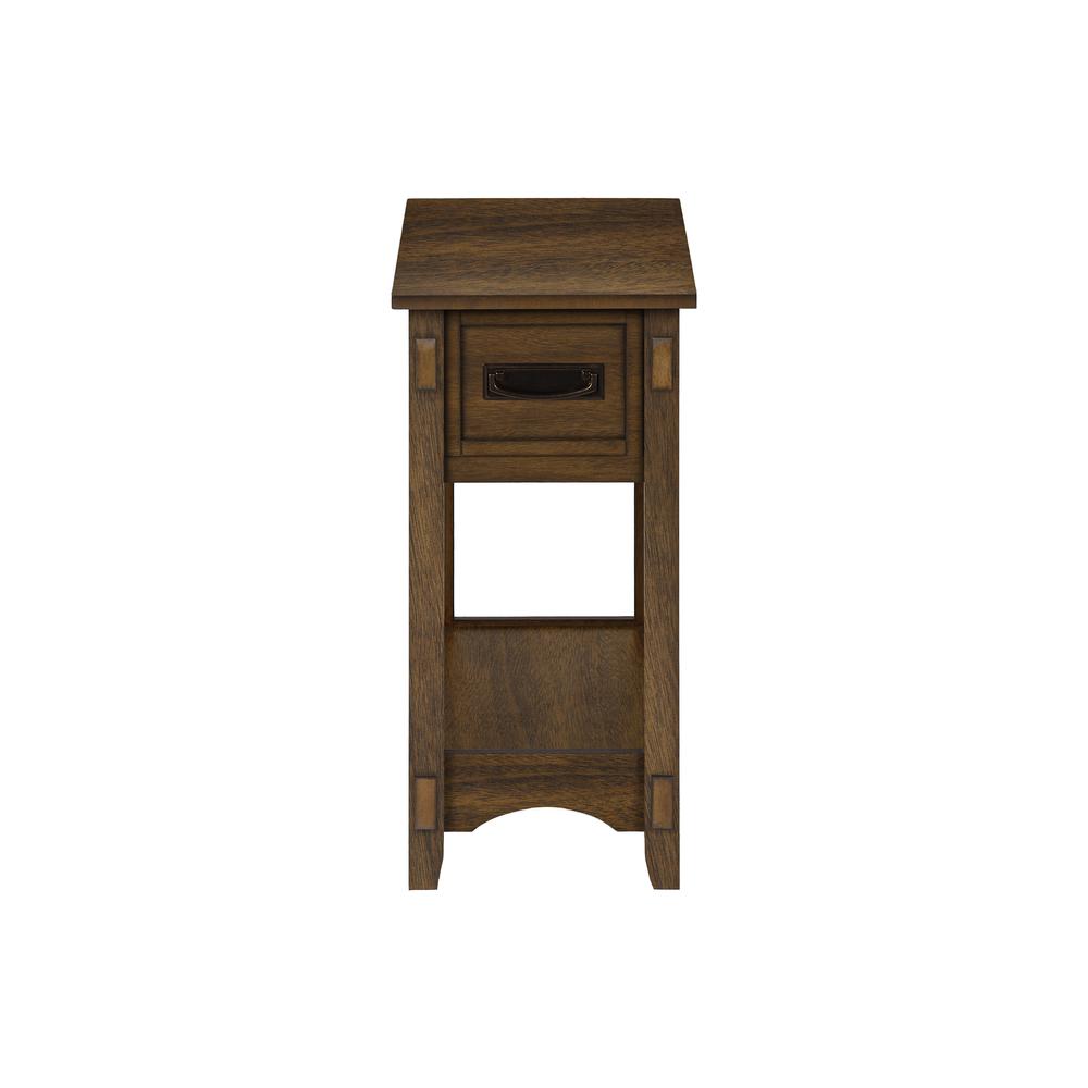 Neves - Accent Table End Side Table Nightstand 2 Tier Narrow Storage