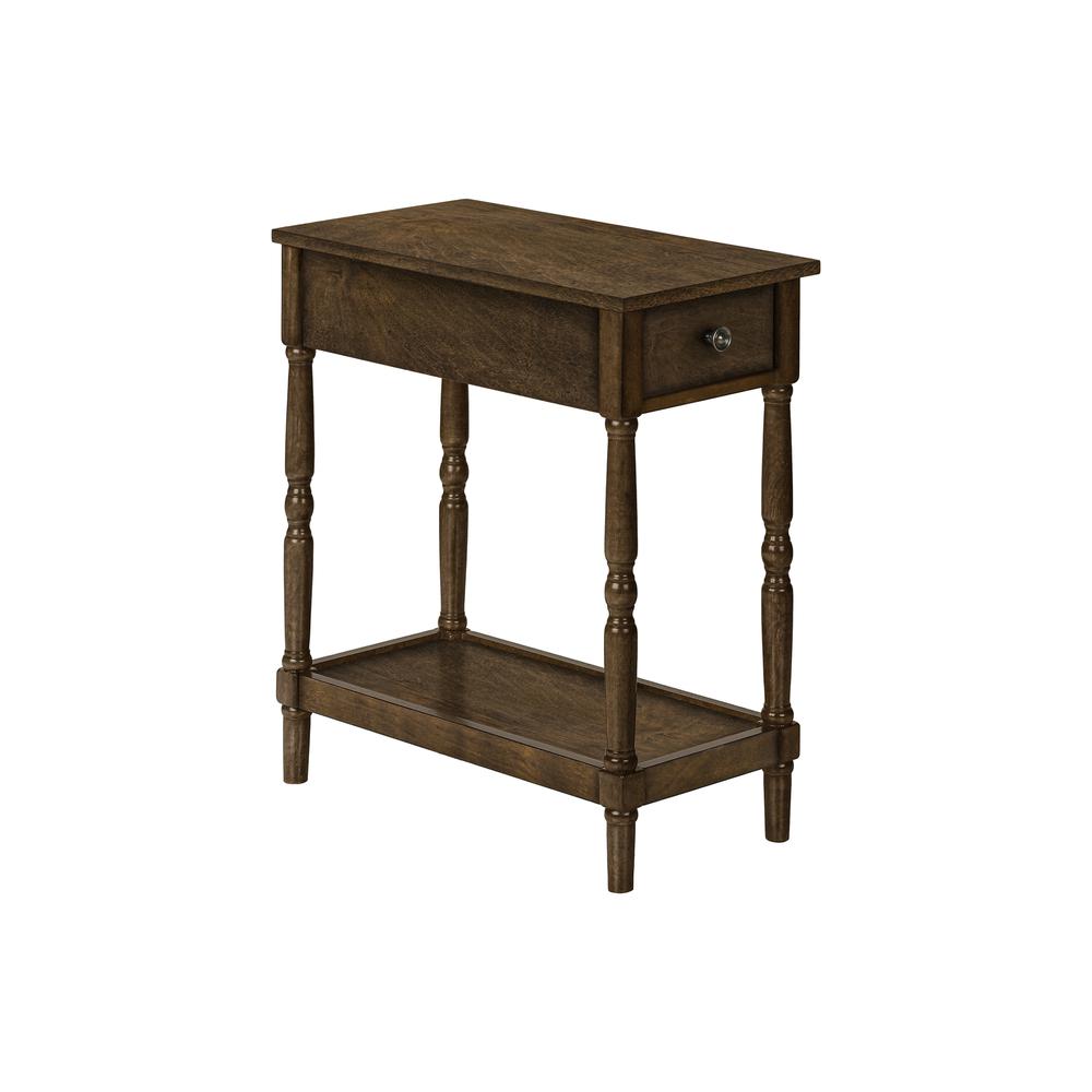Delora - Accent Table 2 Tier End Side Table Nightstand Bedroom Narrow