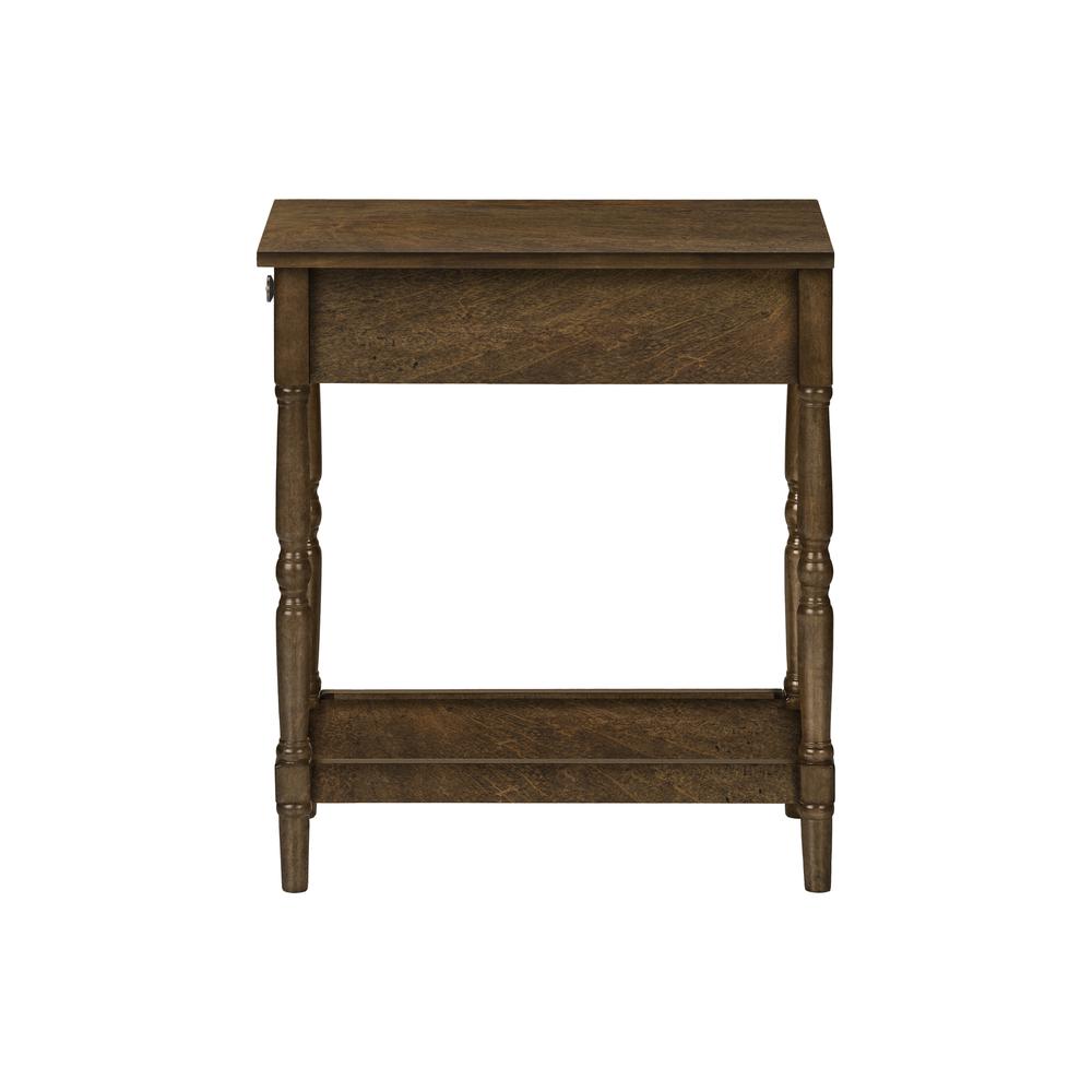 Delora - Accent Table 2 Tier End Side Table Nightstand Bedroom Narrow