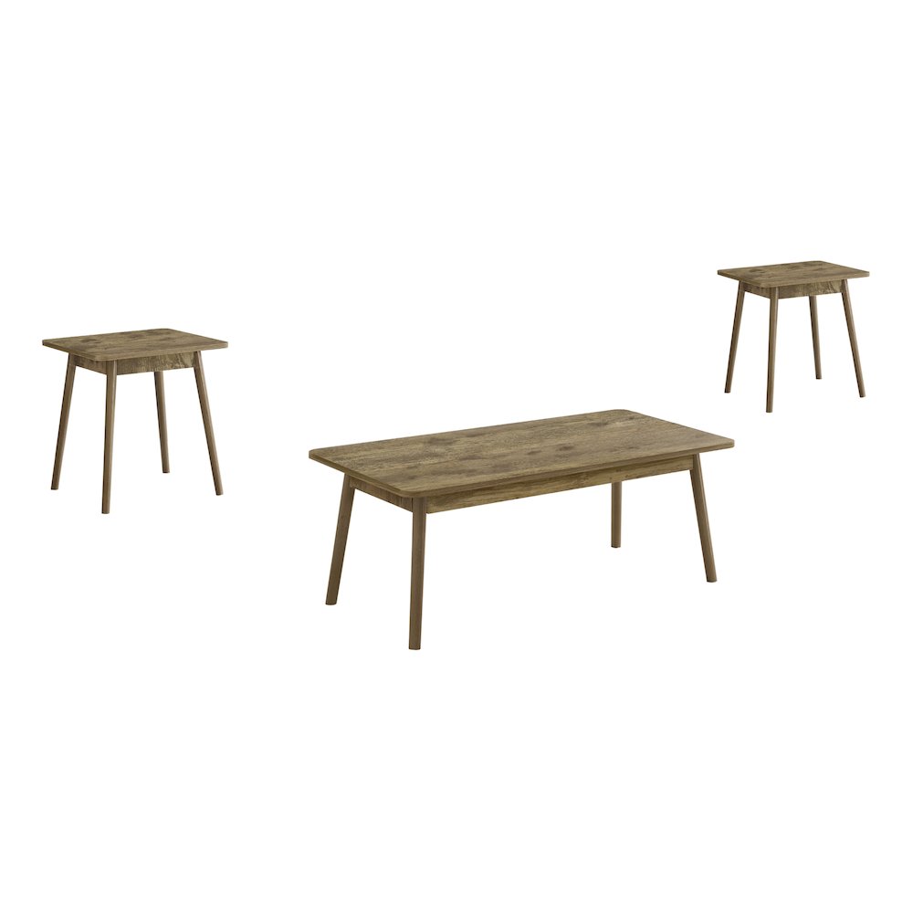Bora - Table Set 3pcs Set Coffee End Side Accent Living Room