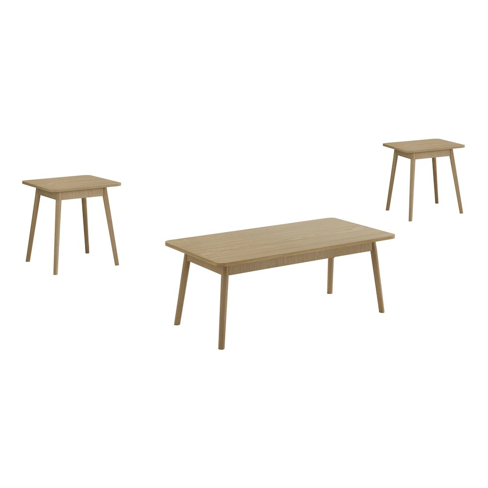 Ivora - Table Set 3pcs Set Coffee End Side Accent Living Room