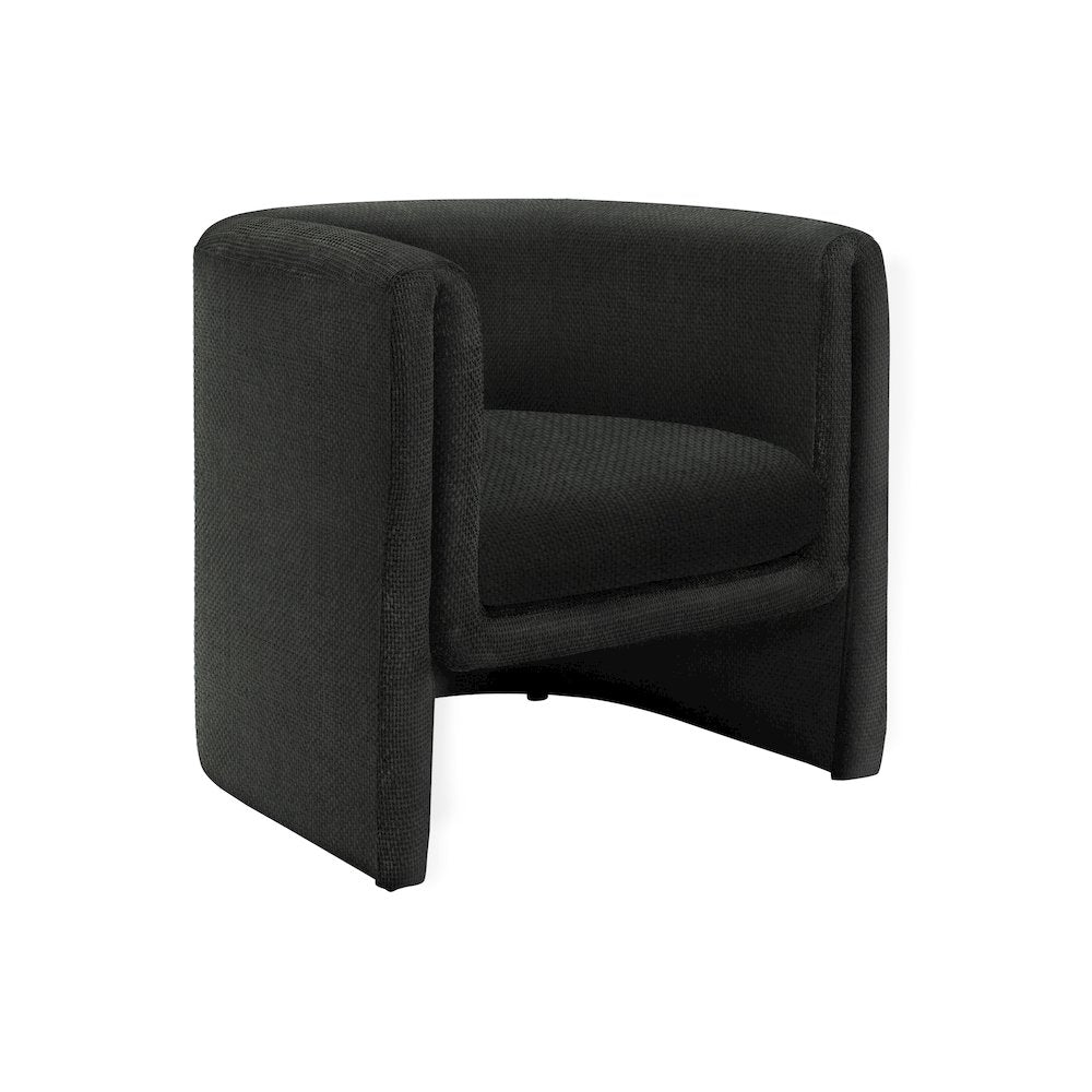 Aliane - Accent Chair 30"H Upholstered Living Room Bedroom Black Fabric Contemporary