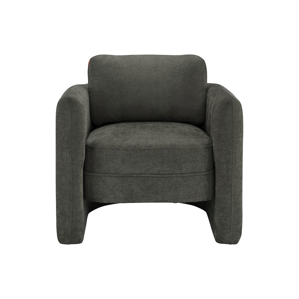 Accent Chair, 32"H, Upholstered, Living Room, Bedroom, Dark Grey Fabric, Contemporary, Modern