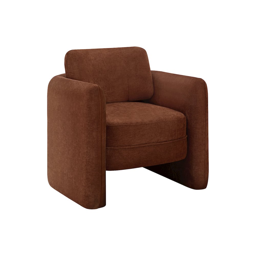 Kabira - Accent Chair 32"H Upholstered Living Room Bedroom Terracota Fabric Contemporary