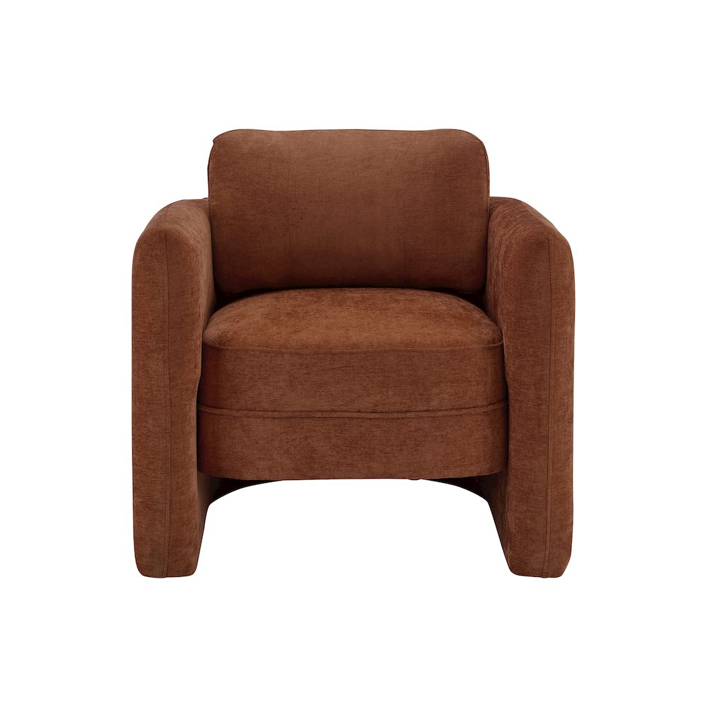 Kabira - Accent Chair 32"H Upholstered Living Room Bedroom Terracota Fabric Contemporary