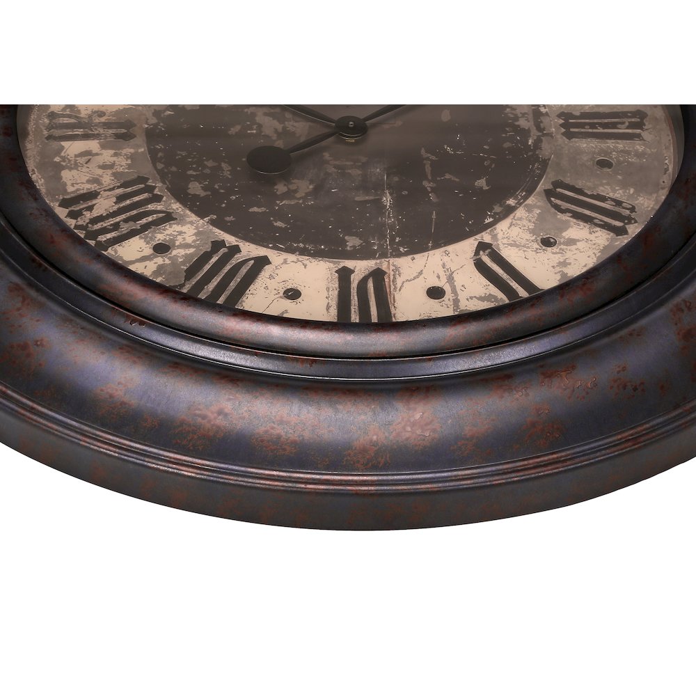 Honora - Clocks 30" Round Large Oversized Wall Clock Brown Transitional
