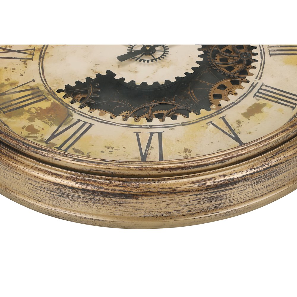 Sarita - Clocks 30" Round Gear Mechanism Large Oversized Wall Clock Antique