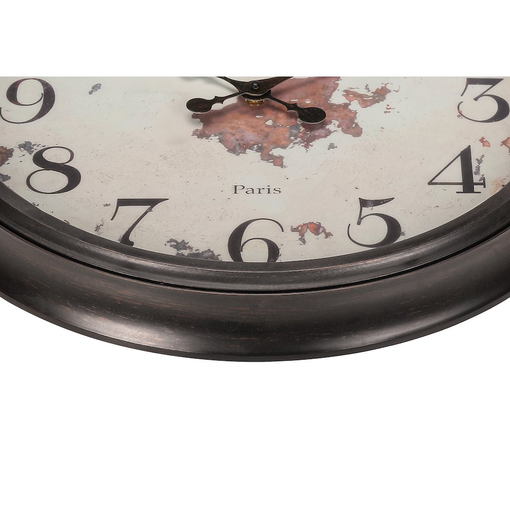 Denmark - Clocks 20" Round Wall Clock Brown Transitional