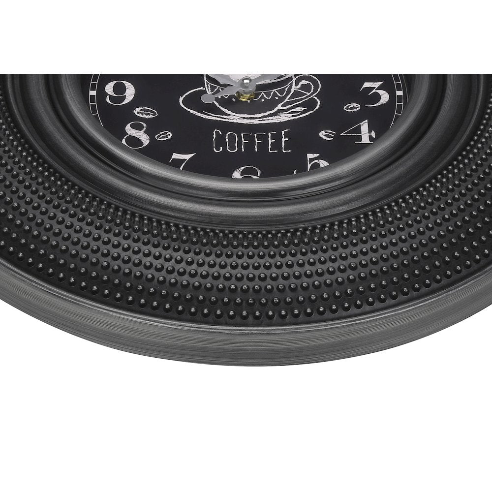 Kyoto - Clocks 20" Round Charcoal Grey Transitional