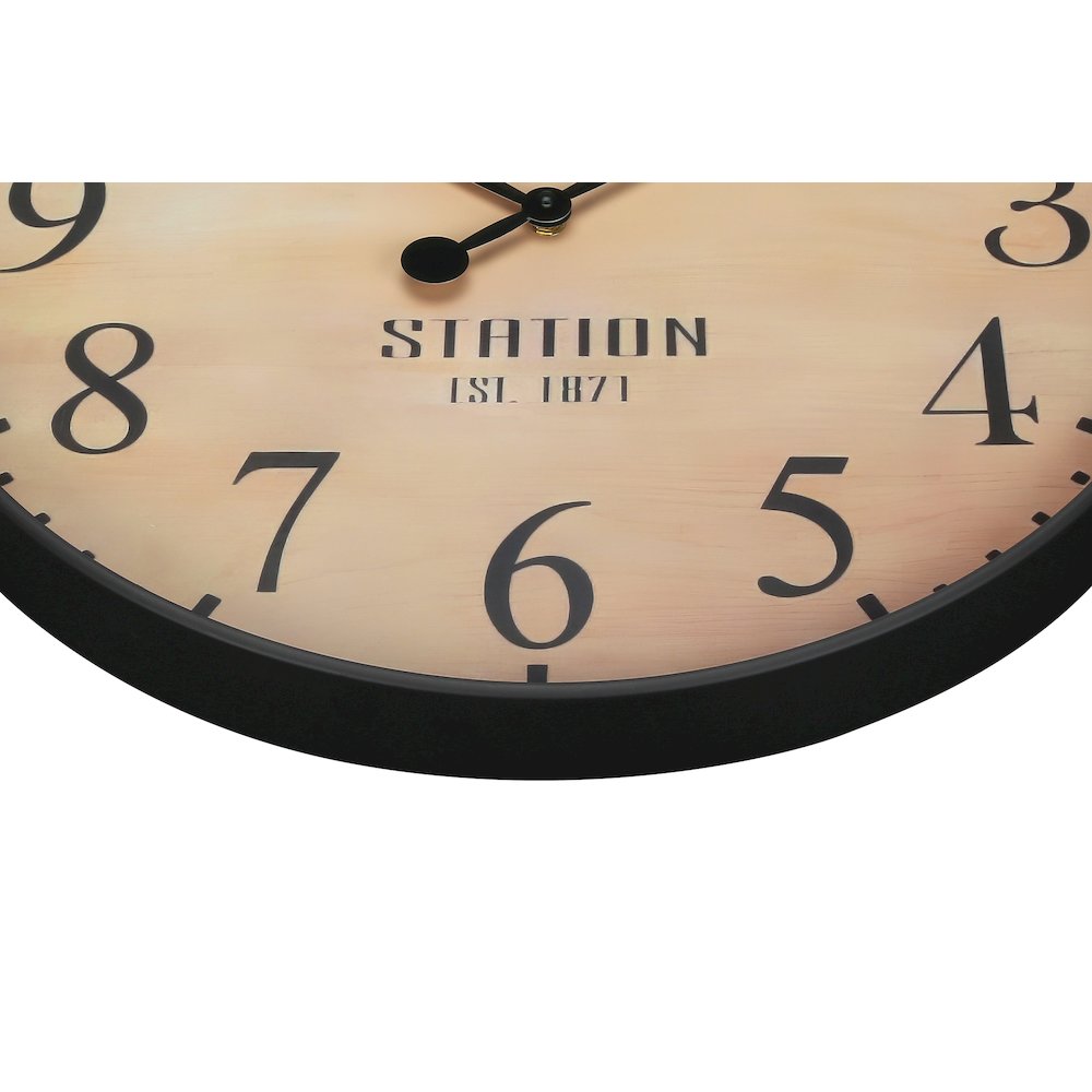 Arween - Clocks 20" Round Wall Clock Antique Brown Transitional