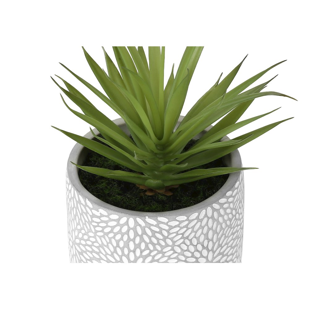 Artha - Artificial Plant Set Of 2 9" Tall Succulent White Cement