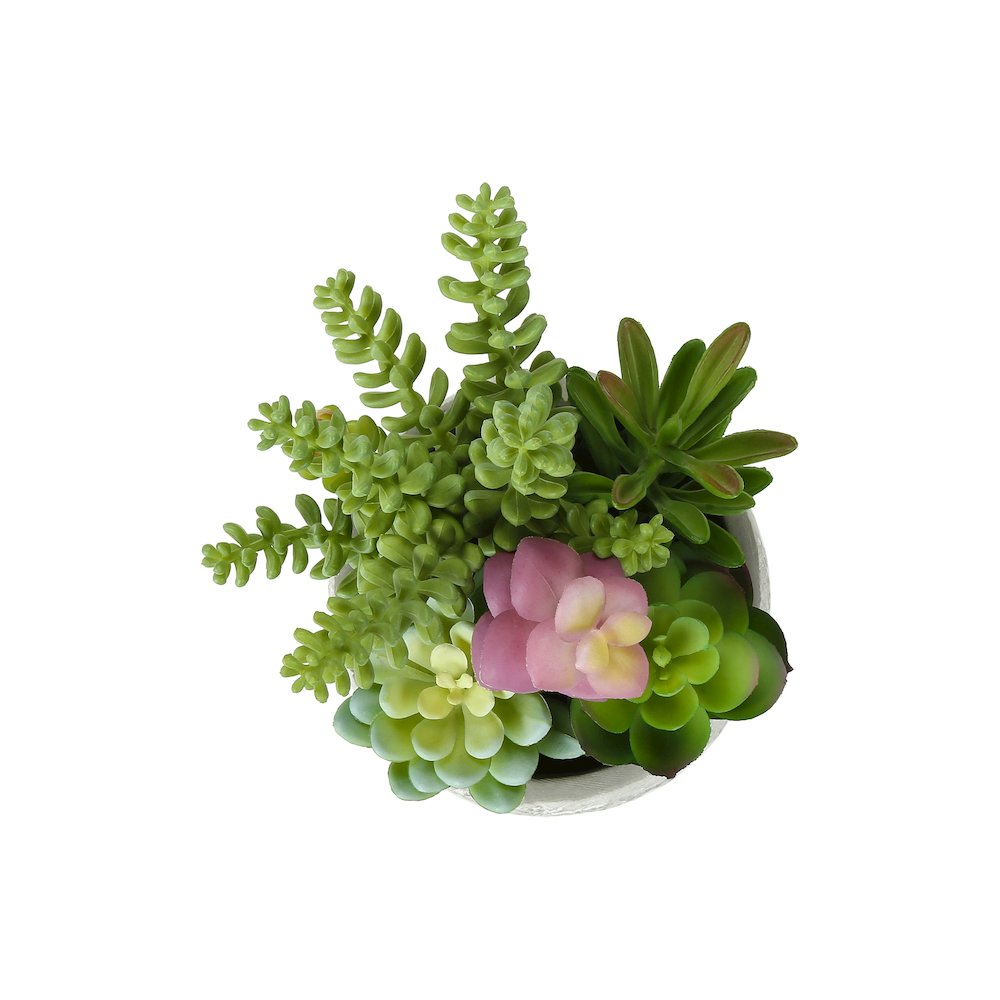 Himari - Artificial Plant Set Of 2 9" Tall Succulent Table Grey