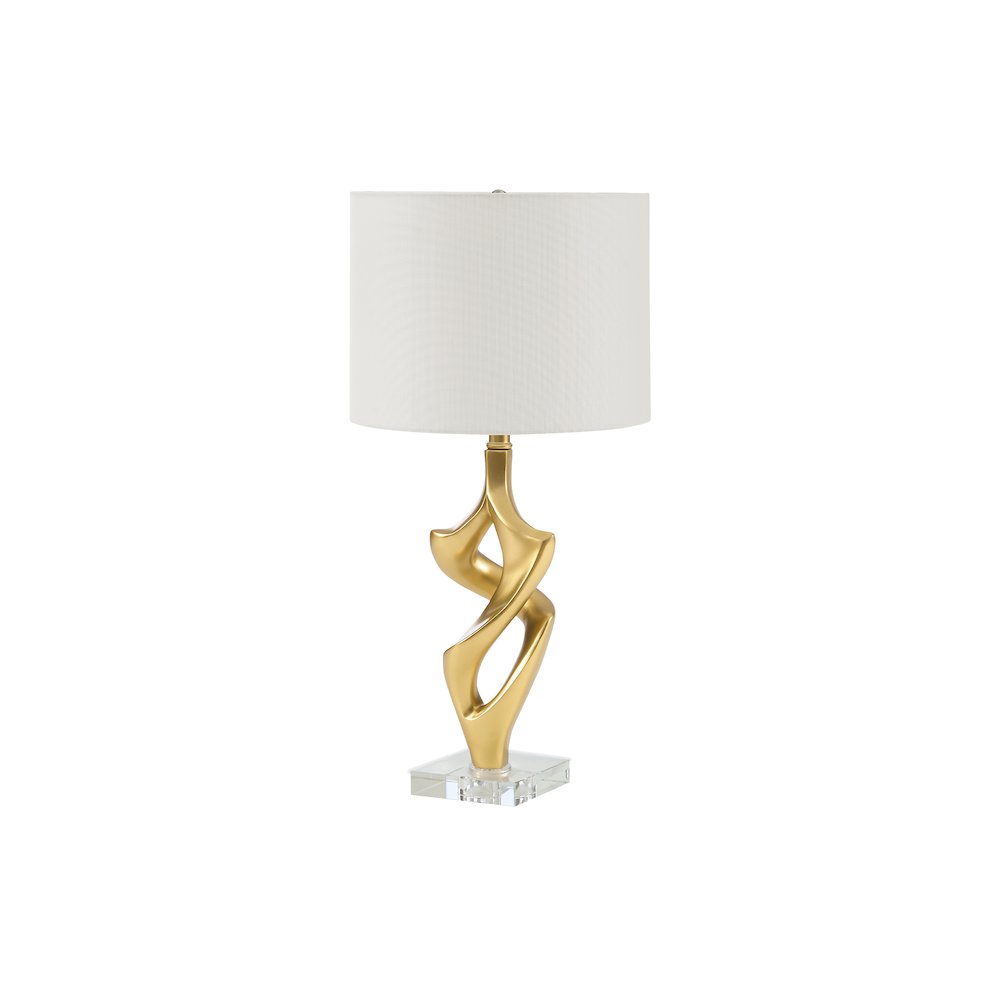 Lighting, 24""H, Table Lamp, Gold Resin, Ivory / Cream Shade, Contemporary