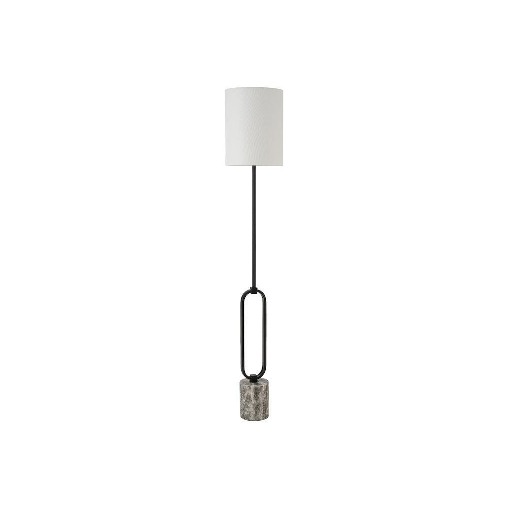 Lighting, 64""H, Floor Lamp, Black Metal, Ivory / Cream Shade, Contemporary