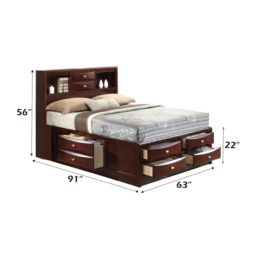 Ireland Queen Bed w/Storage, Espresso
