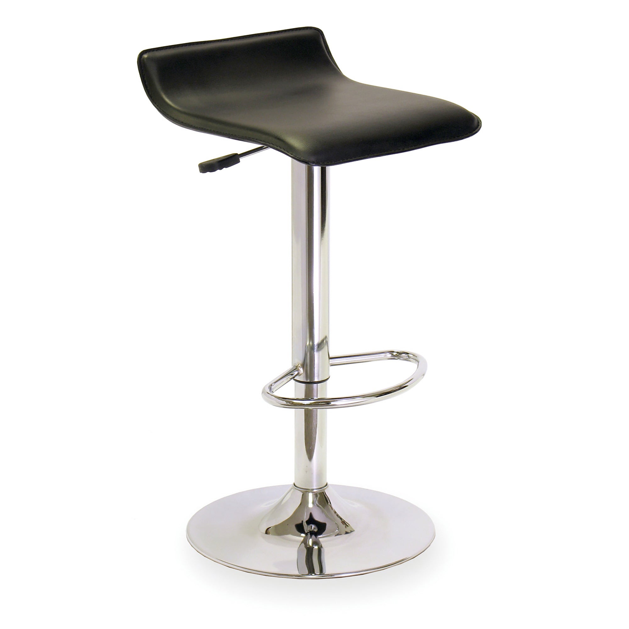Spectrum Adjustable Swivel Stool, Black and Chrome