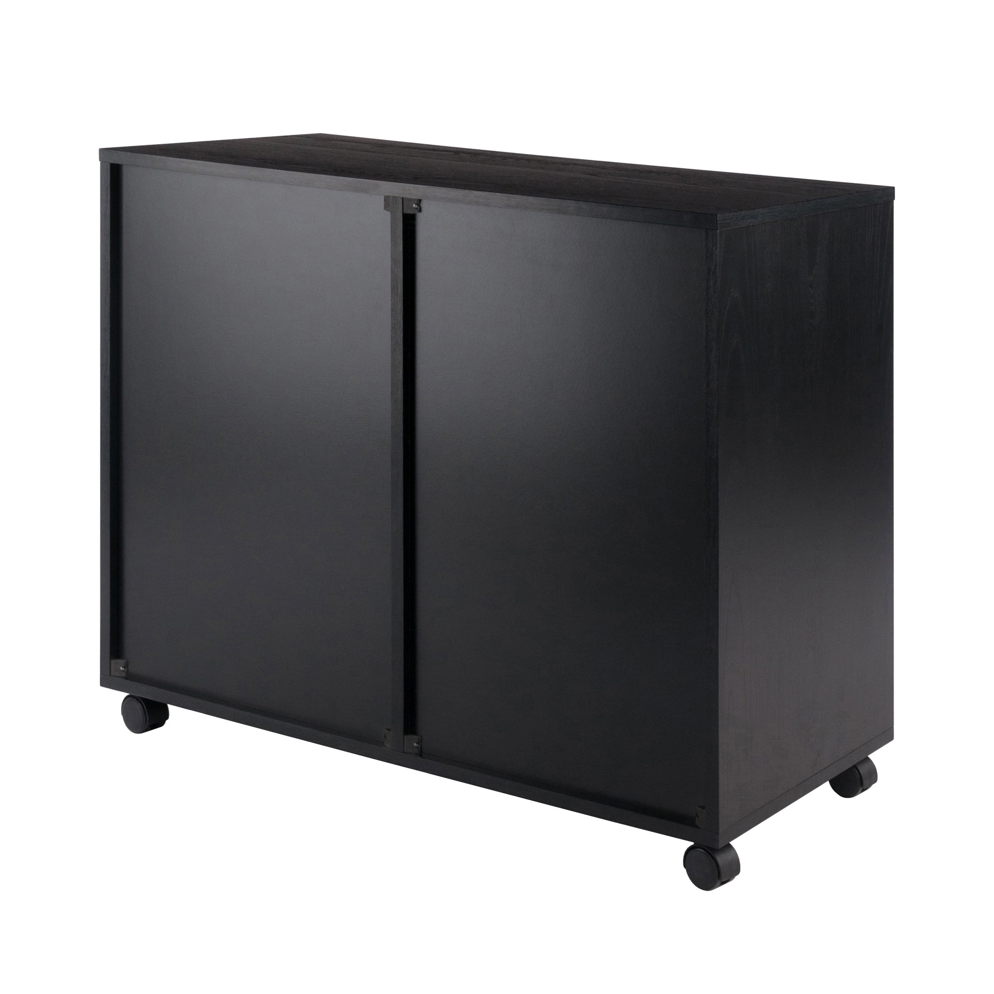 Halifax 2-Section Mobile Filing Cabinet, Black