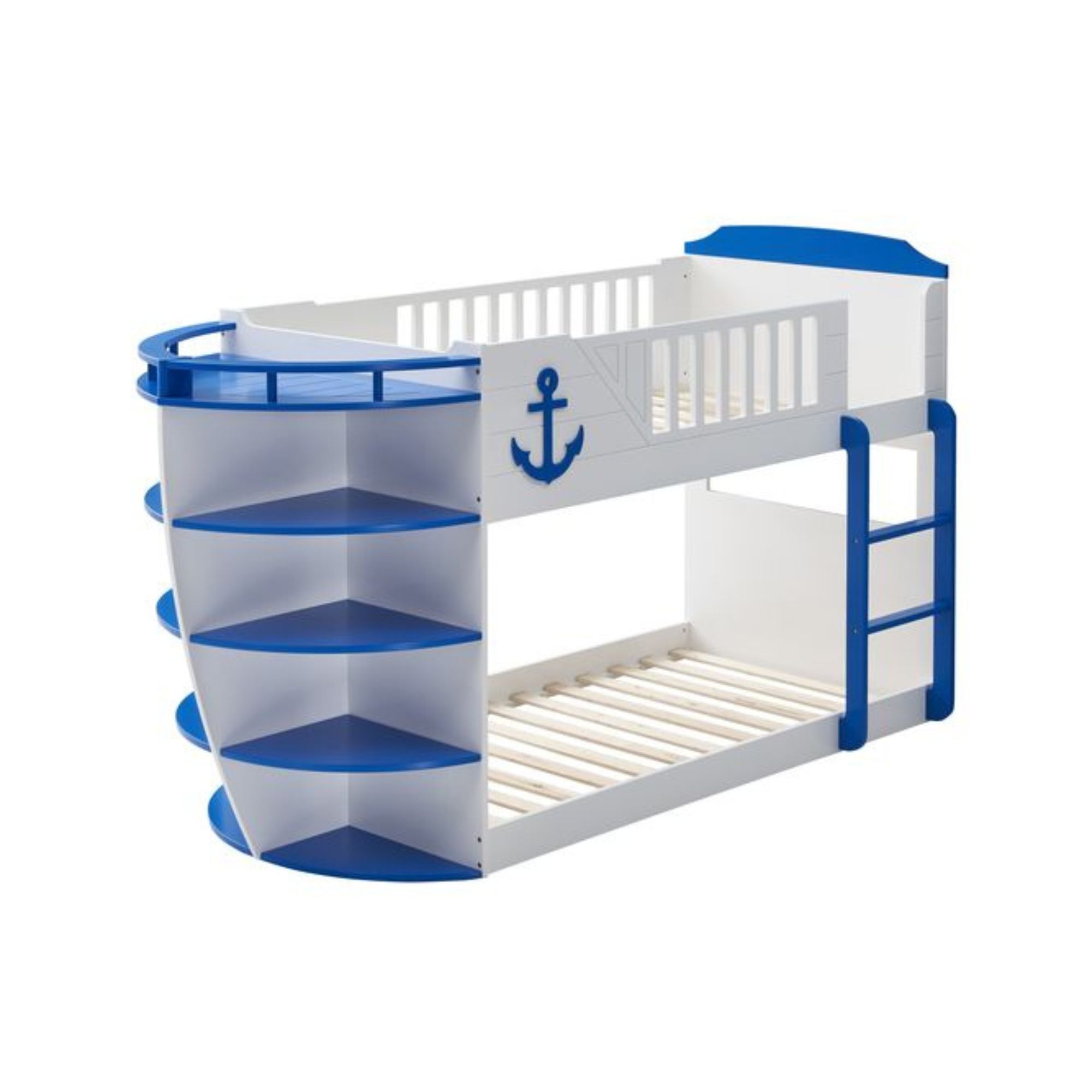 Neptune Bunk Bed (T/T), Sky Blue Finish