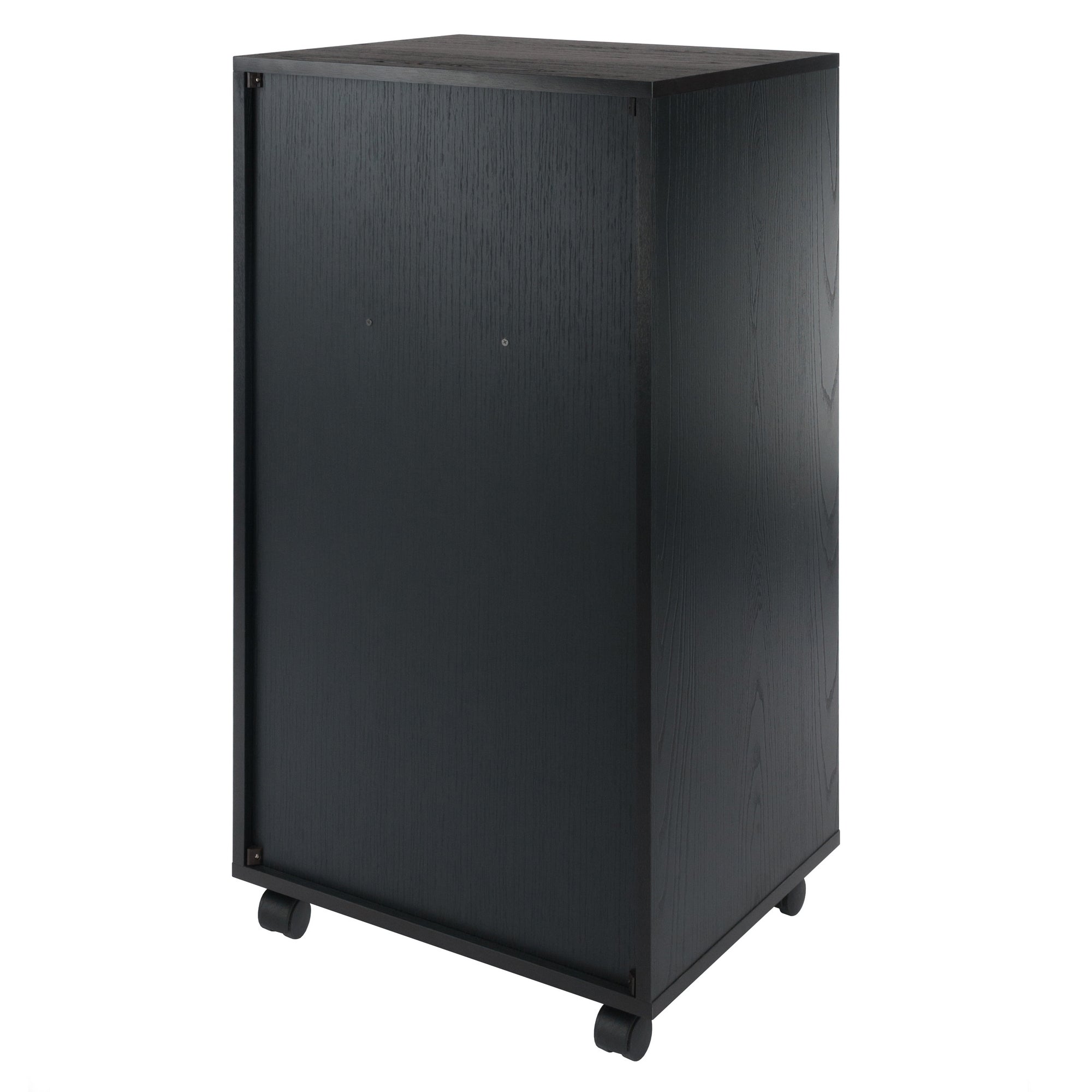 Halifax Bins & Drawers Multi-Storage Tall Mobile Cabinet, Black