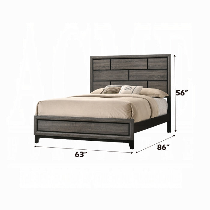 Valdemar Queen Bed, Weathered Gray