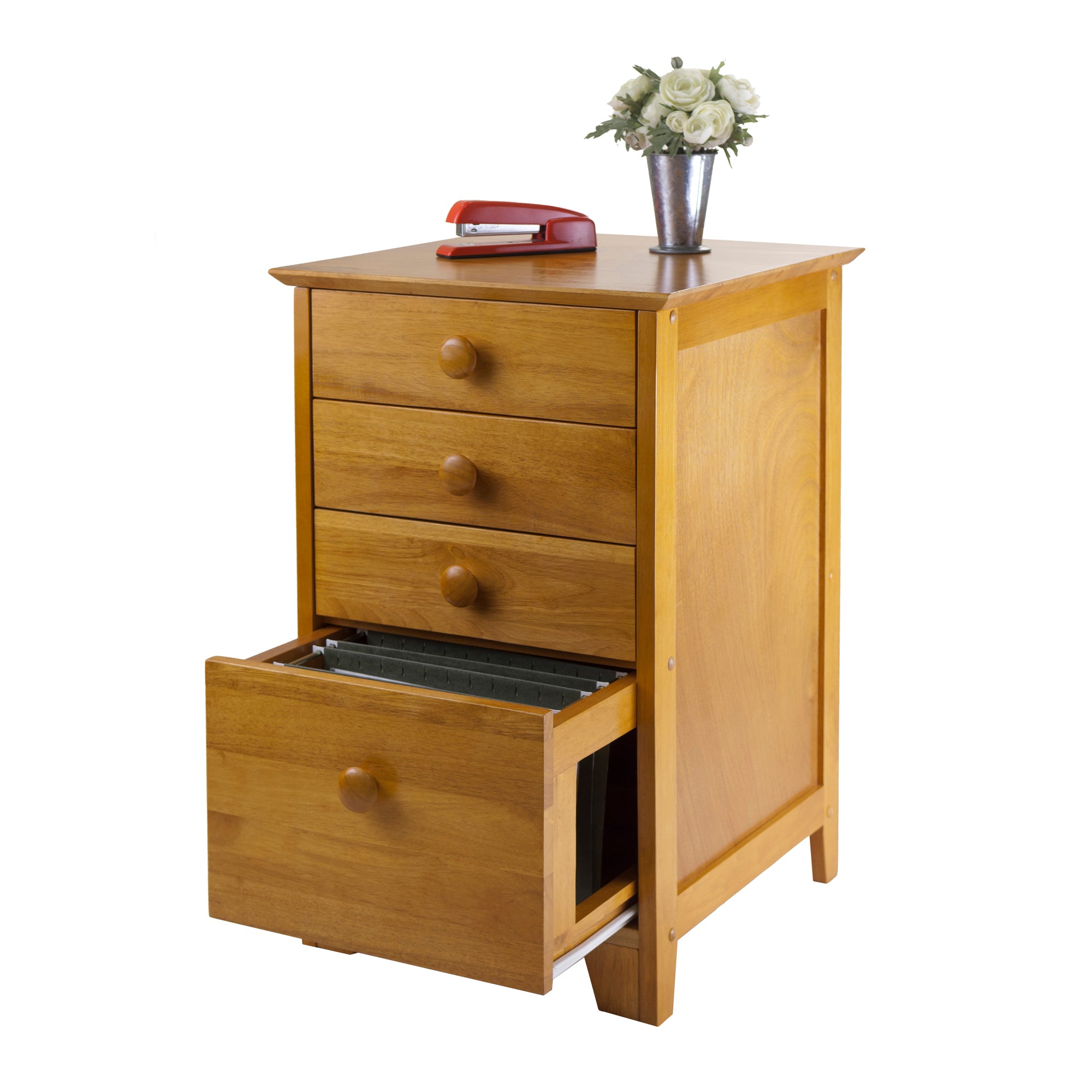 Studio Home Office File Cabinet, Honey