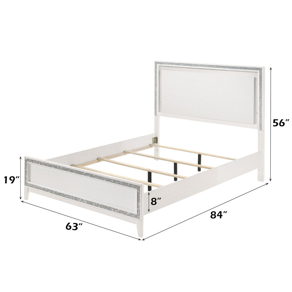 Haiden Queen Bed w/LED & White Finish
